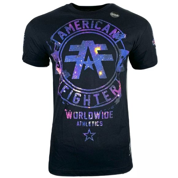 AMERICAN FIGHTER Men's T-Shirt SILVER LAKE GALAXY - Picture 1 of 8